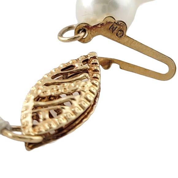 Vintage 14K Yellow Gold Freshwater Pearl Bracelet #13587 - Picture 3 of 5
